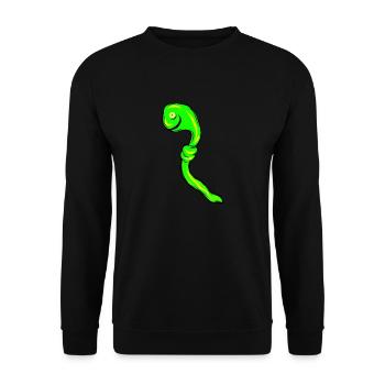 Glühwürmchen - Unisex Pullover - Schwarz - Vorne - Alina (178cm) & Michal (187cm)