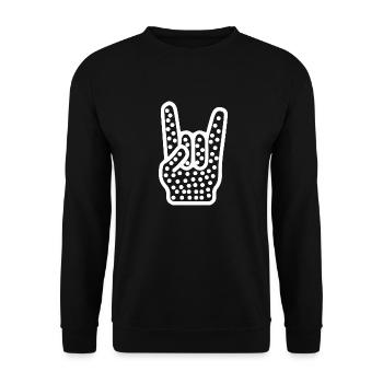 Rock and Roll Rock Music - Unisex Pullover - Schwarz - Vorne - Alina (178cm) & Michal (187cm)