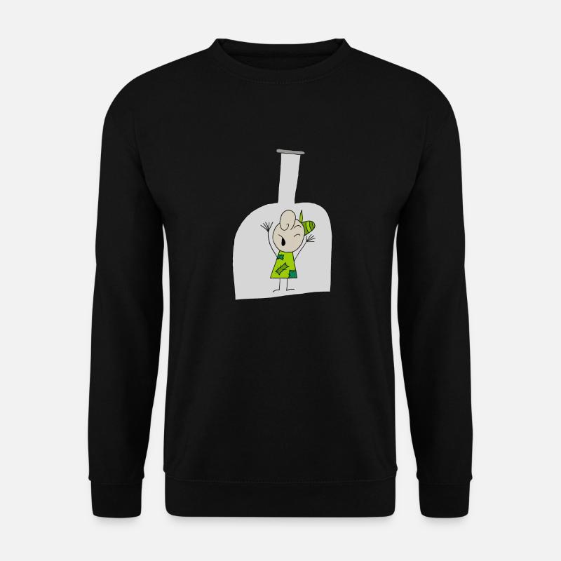 Boy in bottle - Unisex Sweatshirt - black