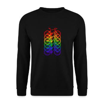 Bicycle Rainbow - Unisex Sweatshirt - black - Front - Alina (178cm) & Michal (187cm)