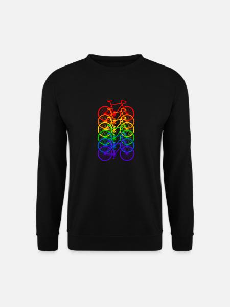Fahrrad Regenbogen - Unisex Pullover - Schwarz