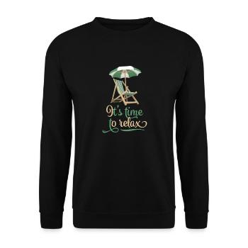 Relax - Unisex Sweatshirt - black - Front - Alina (178cm) & Michal (187cm)
