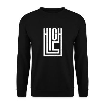 High - Unisex Pullover - Schwarz - Vorne - Alina (178cm) & Michal (187cm)