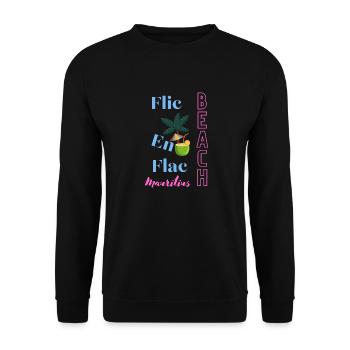 Flic en Flac beach - Sweat-shirt Unisexe - noir - Devant - Alina (178cm) & Michal (187cm)