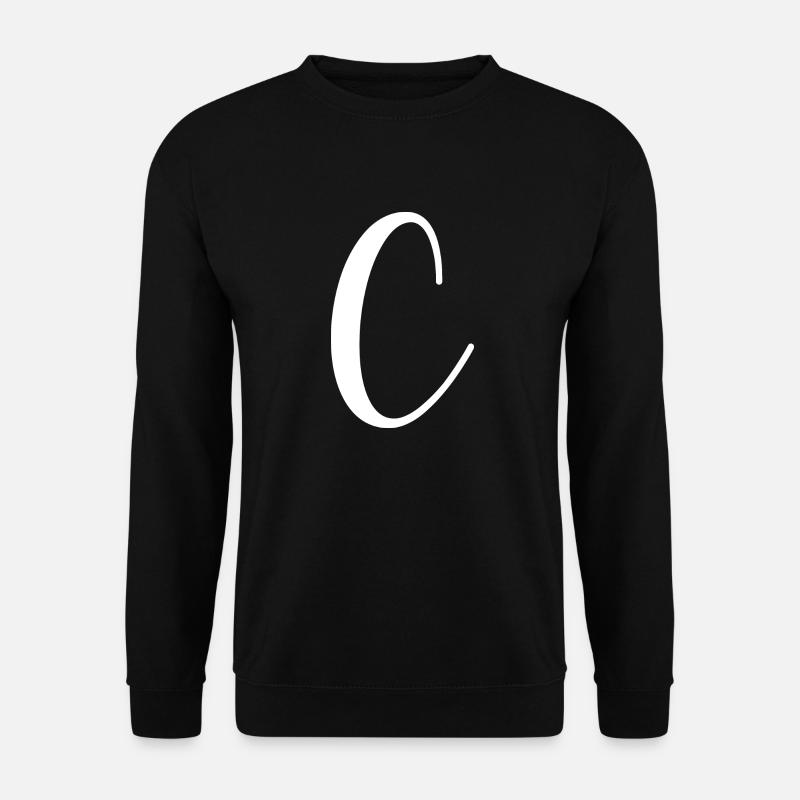 Calligraphy, initial C - Unisex Sweatshirt - black