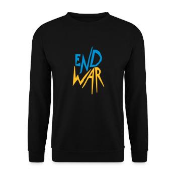 Ukraine End War - Unisex Sweatshirt - black - Front - Alina (178cm) & Michal (187cm)