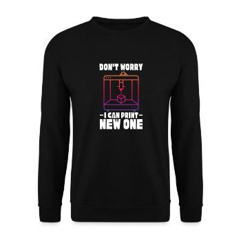 Dont worry I can print new one Design for a 3d - Unisex Sweatshirt - black - Front - Alina (178cm) & Michal (187cm)