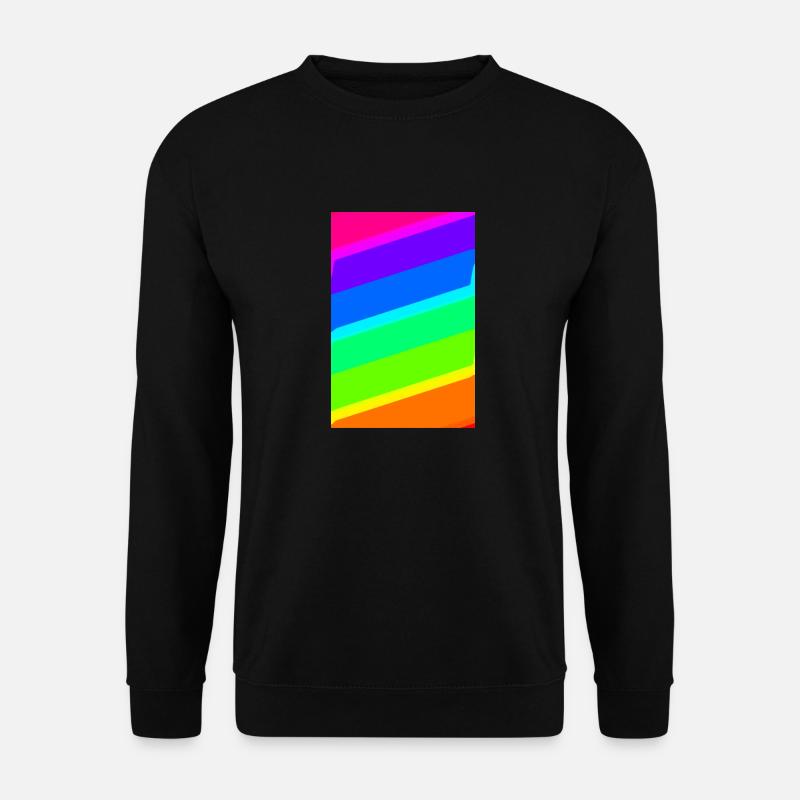 Farbverlauf | Regenbogenfarben | Muster - Unisex Pullover - Schwarz