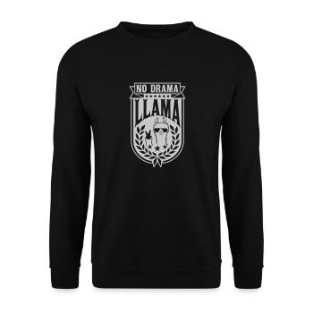 Drôle pas de drame Lama - Sweat-shirt Unisexe - noir - Devant - Alina (178cm) & Michal (187cm)
