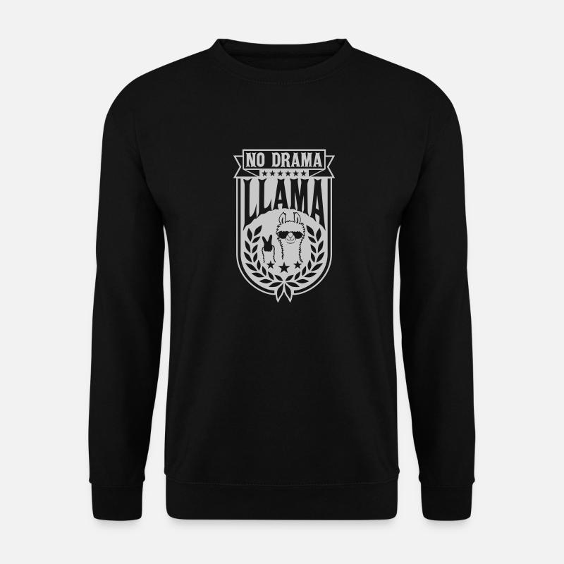 Witzig No Drama Llama - Unisex Pullover - Schwarz