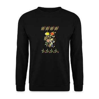 Fleur - Sweat-shirt Unisexe - noir - Devant - Alina (178cm) & Michal (187cm)