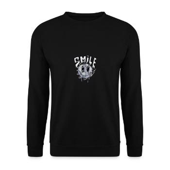 smile. - Unisex Pullover - Schwarz - Vorne - Alina (178cm) & Michal (187cm)
