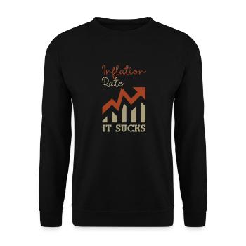 Inflation annoys frustration Provocation Statement - Unisex Sweatshirt - black - Front - Alina (178cm) & Michal (187cm)
