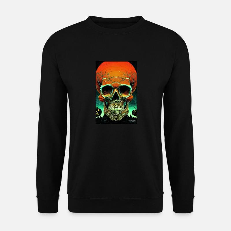 Halloween Skull Pumpkin - Unisex Sweatshirt - black
