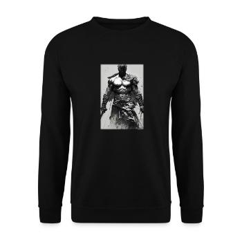 Warrior Sword Vintage Black White 4 - Unisex Sweatshirt - black - Front - Alina (178cm) & Michal (187cm)