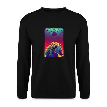 Bear Grizzly Bear Brown Bear Predator Wildlife Forest 5 - Unisex Sweatshirt - black - Front - Alina (178cm) & Michal (187cm)