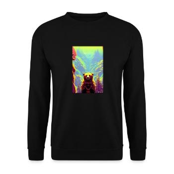 Bear Grizzly Bear Brown Bear Predator Wildlife Forest 7 - Unisex Sweatshirt - black - Front - Alina (178cm) & Michal (187cm)