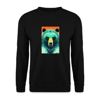 Bear Grizzly Bear Brown Bear Predator Wildlife Forest 6 - Unisex Sweatshirt - black - Front - Alina (178cm) & Michal (187cm)