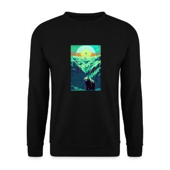 Bear Grizzly Bear Brown Bear Predator Wildlife Forest 8 - Unisex Sweatshirt - black - Front - Alina (178cm) & Michal (187cm)