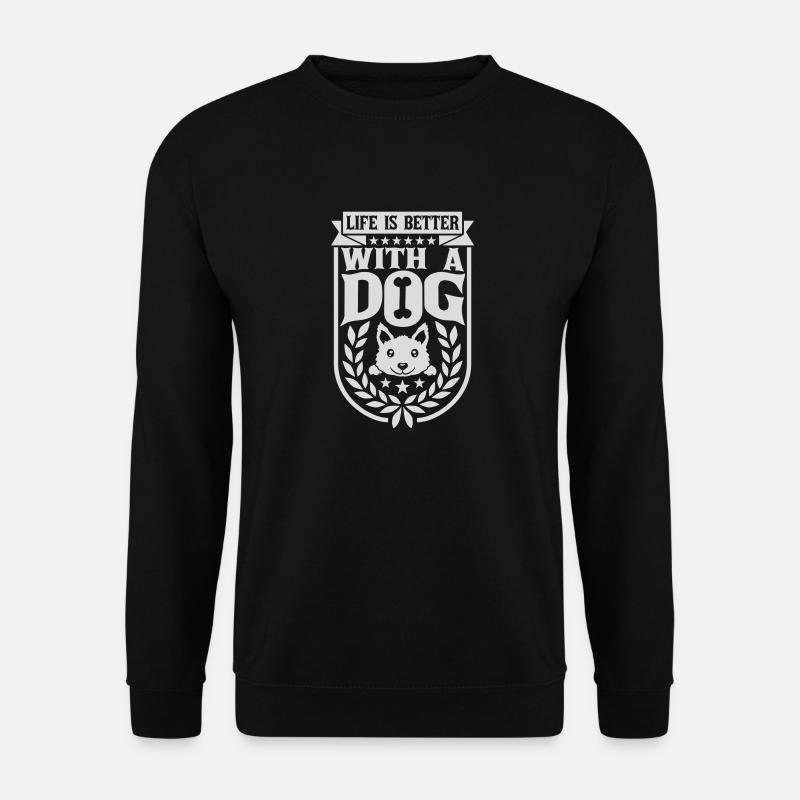 better with a dog - Unisex Sweatshirt - black