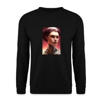 Robot Woman Future Cyborg Machine Technology - Unisex Sweatshirt - black - Front - Alina (178cm) & Michal (187cm)