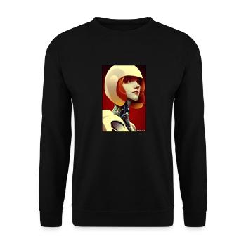 Robot Woman Future Cyborg Machine Technology - Unisex Sweatshirt - black - Front - Alina (178cm) & Michal (187cm)