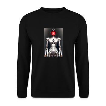 Robot Woman Future Cyborg Machine Technology - Unisex Sweatshirt - black - Front - Alina (178cm) & Michal (187cm)