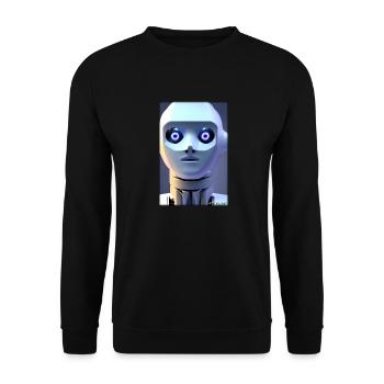 Robot Future Technology Science Android - Unisex Sweatshirt - black - Front - Alina (178cm) & Michal (187cm)