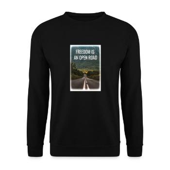 Freedom - Unisex Sweatshirt - black - Front - Alina (178cm) & Michal (187cm)