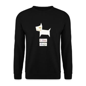 I like dogs, my dog is great, dog love, - Unisex Sweatshirt - black - Front - Alina (178cm) & Michal (187cm)