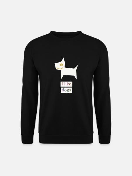 Ich mag Hunde, mein Hund ist super, Hundeliebe, - Unisex Pullover - Schwarz