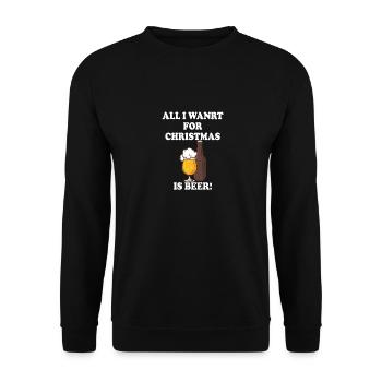 Design pour les vrais fanatiques de bière - Sweat-shirt Unisexe - noir - Devant - Alina (178cm) & Michal (187cm)