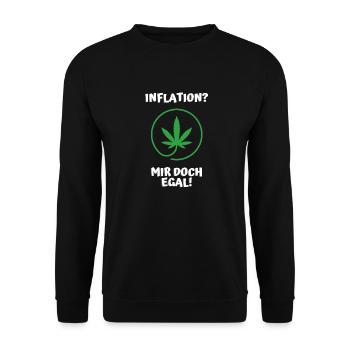Inflation? I don't care - Unisex Sweatshirt - black - Front - Alina (178cm) & Michal (187cm)