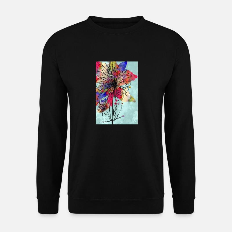 Blumen - Unisex Pullover - Schwarz