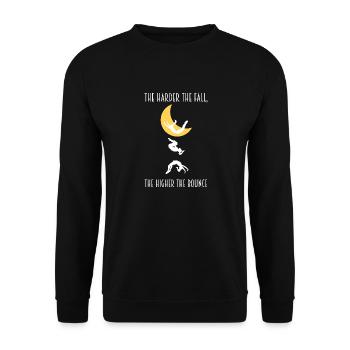 Gymnastik Turnen und Trampolin Akrobatik Sport - Unisex Pullover - Schwarz - Vorne - Alina (178cm) & Michal (187cm)