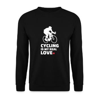 Radfahren, Cycling, Bicycling and Biking - Unisex Pullover - Schwarz - Vorne - Alina (178cm) & Michal (187cm)