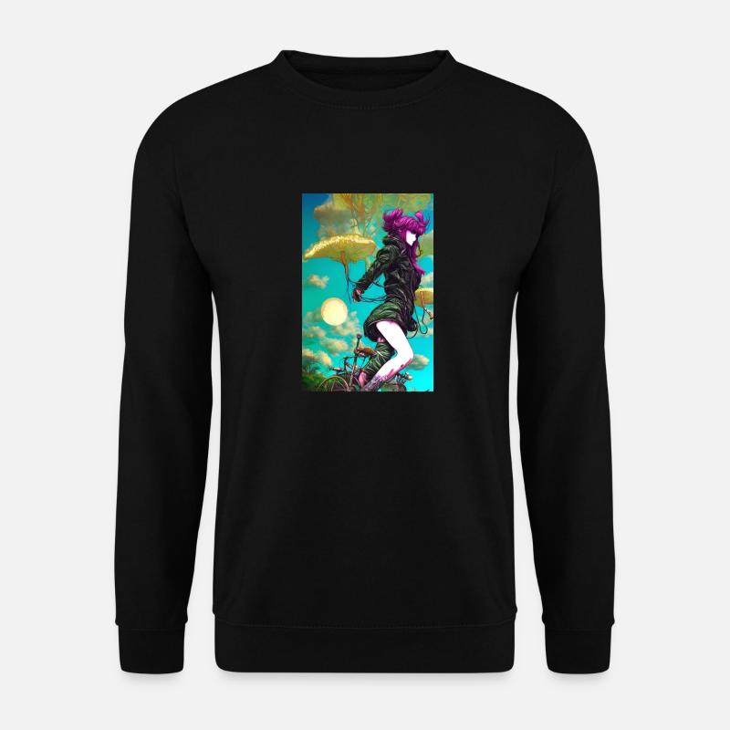 Mushroom Girl - Unisex Pullover - Schwarz