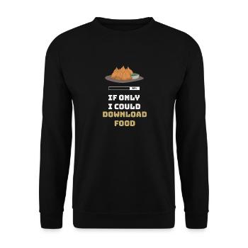 DOWNLOAD FOOD - Unisex Sweatshirt - black - Front - Alina (178cm) & Michal (187cm)