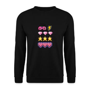 Love at first sight online - Unisex Sweatshirt - black - Front - Alina (178cm) & Michal (187cm)