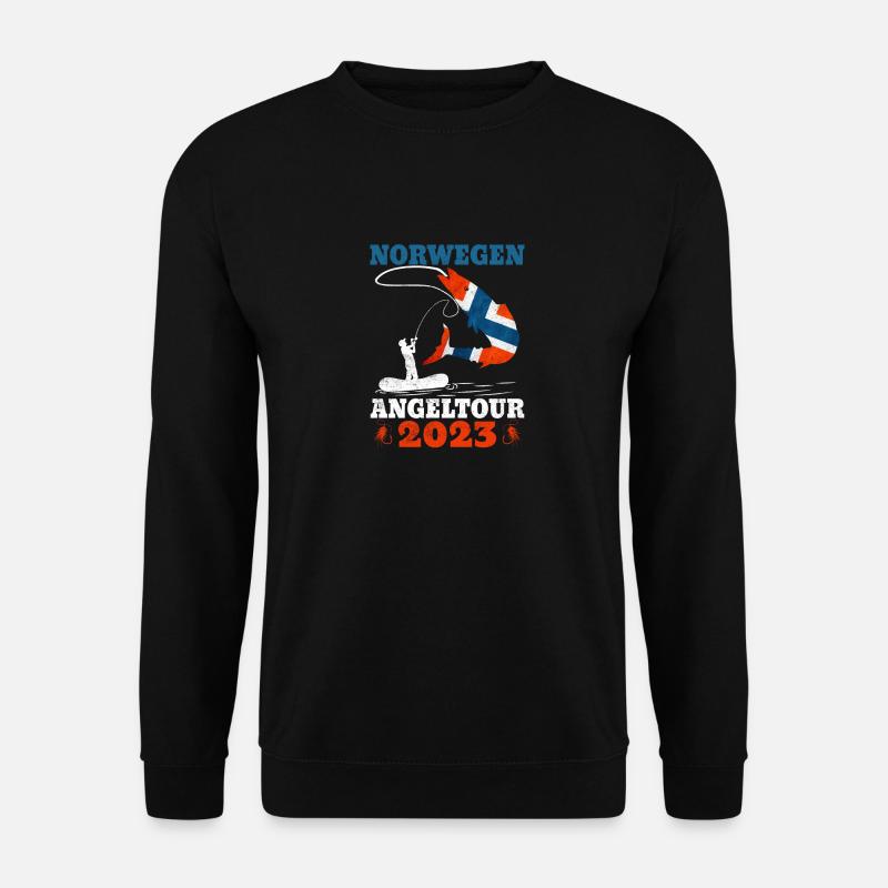 Norwegen Angeltour 2023 Heilbutt - Unisex Pullover - Schwarz