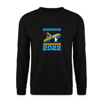 Schweden Angeltour 2023 Angeln - Unisex Pullover - Schwarz - Vorne - Alina (178cm) & Michal (187cm)