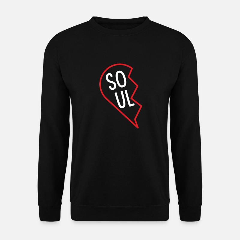 halbes Herz (1/2) - Geschenkidee - Soulmate - Unisex Pullover - Schwarz