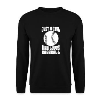 Baseball Baseballteam Baseballer Baseballspieler - Unisex Pullover - Schwarz - Vorne - Alina (178cm) & Michal (187cm)