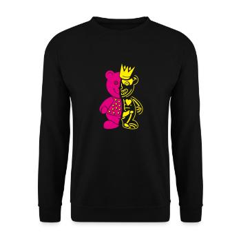teddy skelett - Unisex Pullover - Schwarz - Vorne - Alina (178cm) & Michal (187cm)