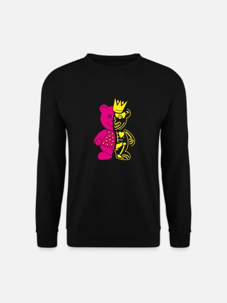 teddy skelett - Unisex Pullover - Schwarz