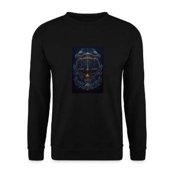 Waage - Unisex Pullover - Schwarz - Vorne - Alina (178cm) & Michal (187cm)