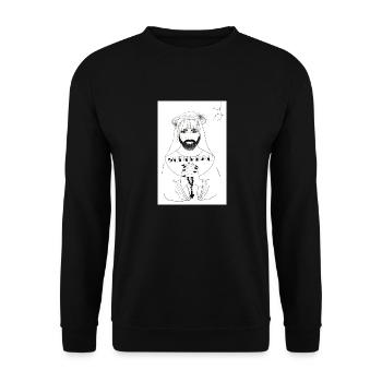 Jungfrau Sternzeichen - Unisex Pullover - Schwarz - Vorne - Alina (178cm) & Michal (187cm)