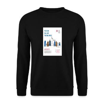 New York - Unisex Pullover - Schwarz - Vorne - Alina (178cm) & Michal (187cm)