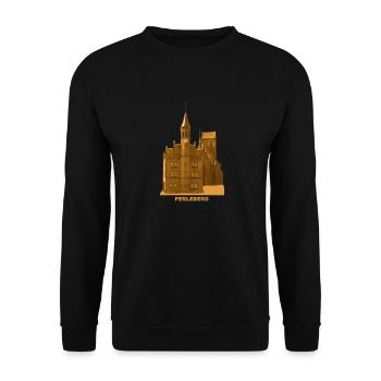 Perleberg Roland Town Hall Prignitz Brandenburg - Unisex Sweatshirt - black - Front - Alina (178cm) & Michal (187cm)