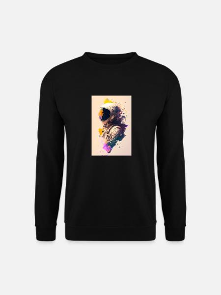 Astronaut malt ZEN - Unisex Pullover - Schwarz
